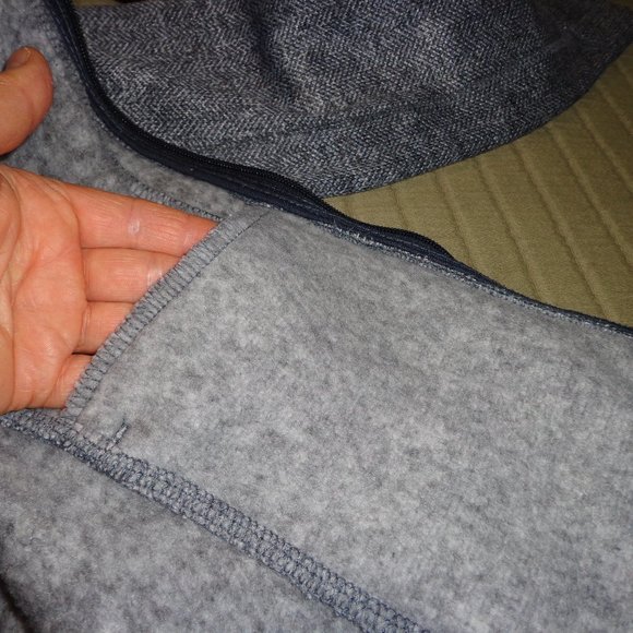 NWOT MARC NEW YORK ANDREW MARC FLEECE-LINED JACKET S BLUE HERRINGBONE - Picture 13 of 16